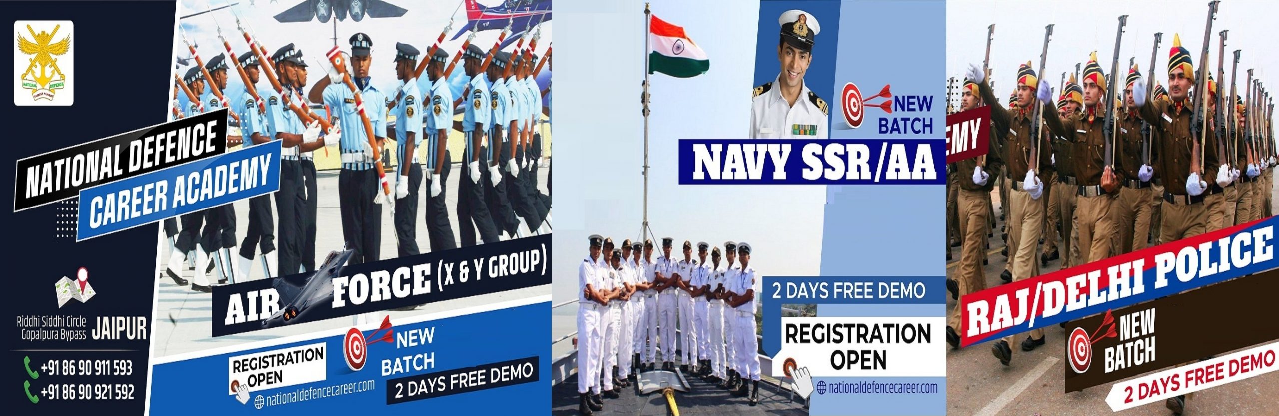 new batches info at National Defence Career Academy Jaipur Rajasthan